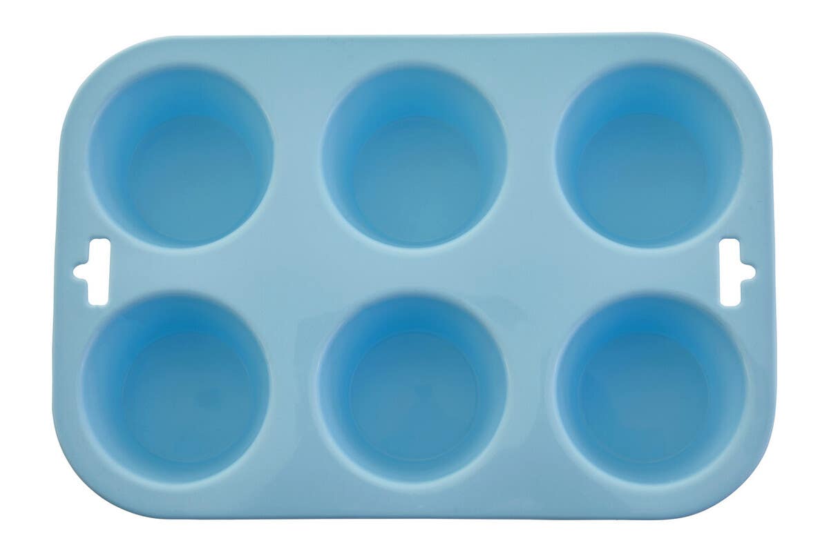 Zing Pastel Blue 6 Cup Muffin Mould