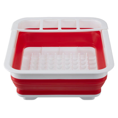 Umbria Collapsible Dish Rack - Red White