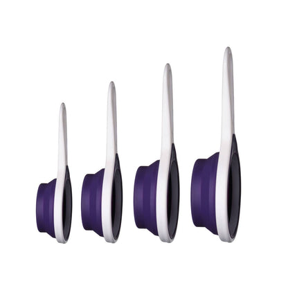 Zing Set of 4 Collapsible Purple Silicone Measuring Cups