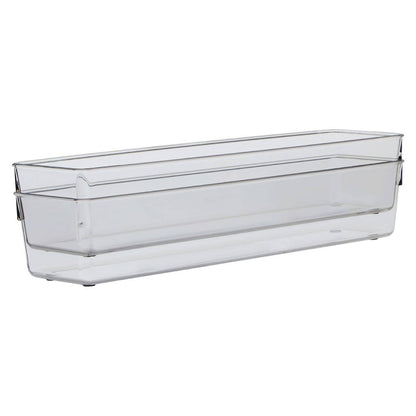Romm Set Of Two Large Kitchen Organisers - Clear, 10cm wide