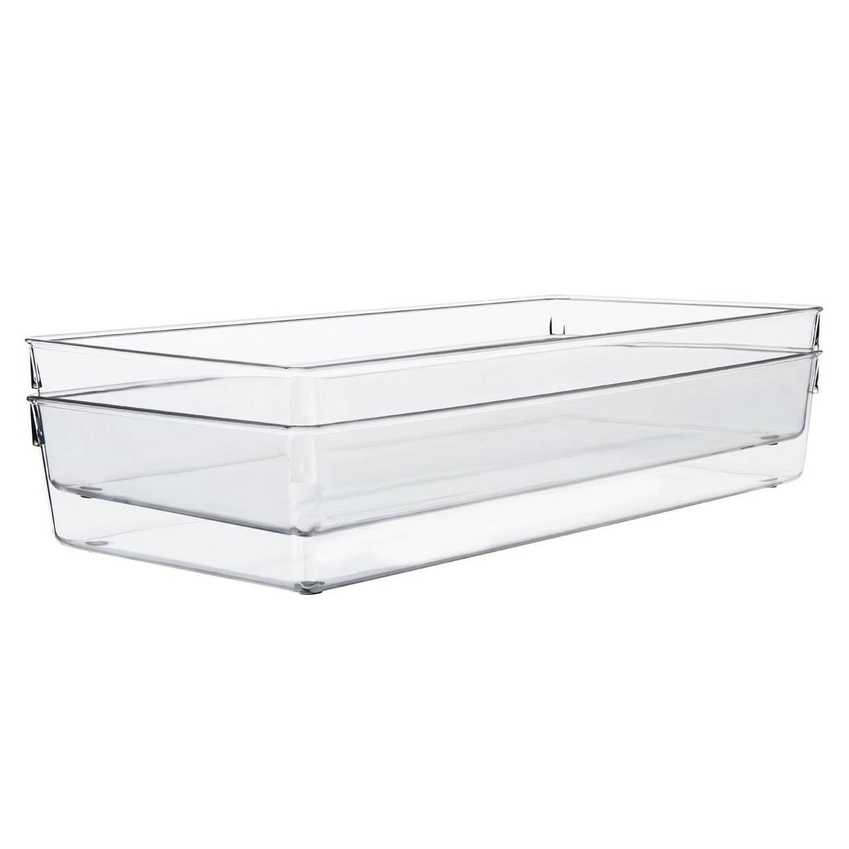 Romm Set Of Two Large Kitchen Organisers - Clear, 20cm wide