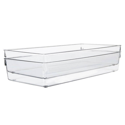 Romm Set Of Two Large Kitchen Organisers - Clear, 20cm wide