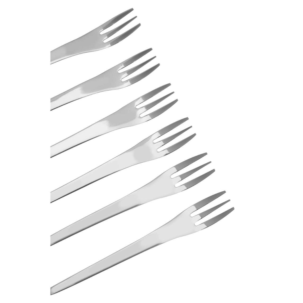Curve Stainless Steel Cake Server and Forks Set