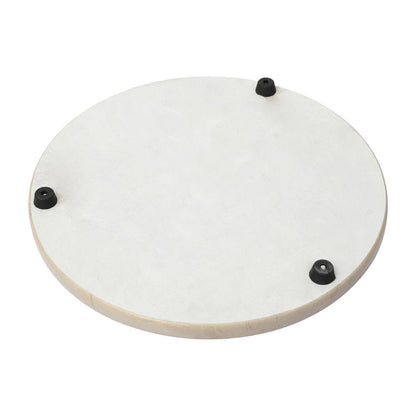 Salerno White Marble Round Chopping and Serving Board