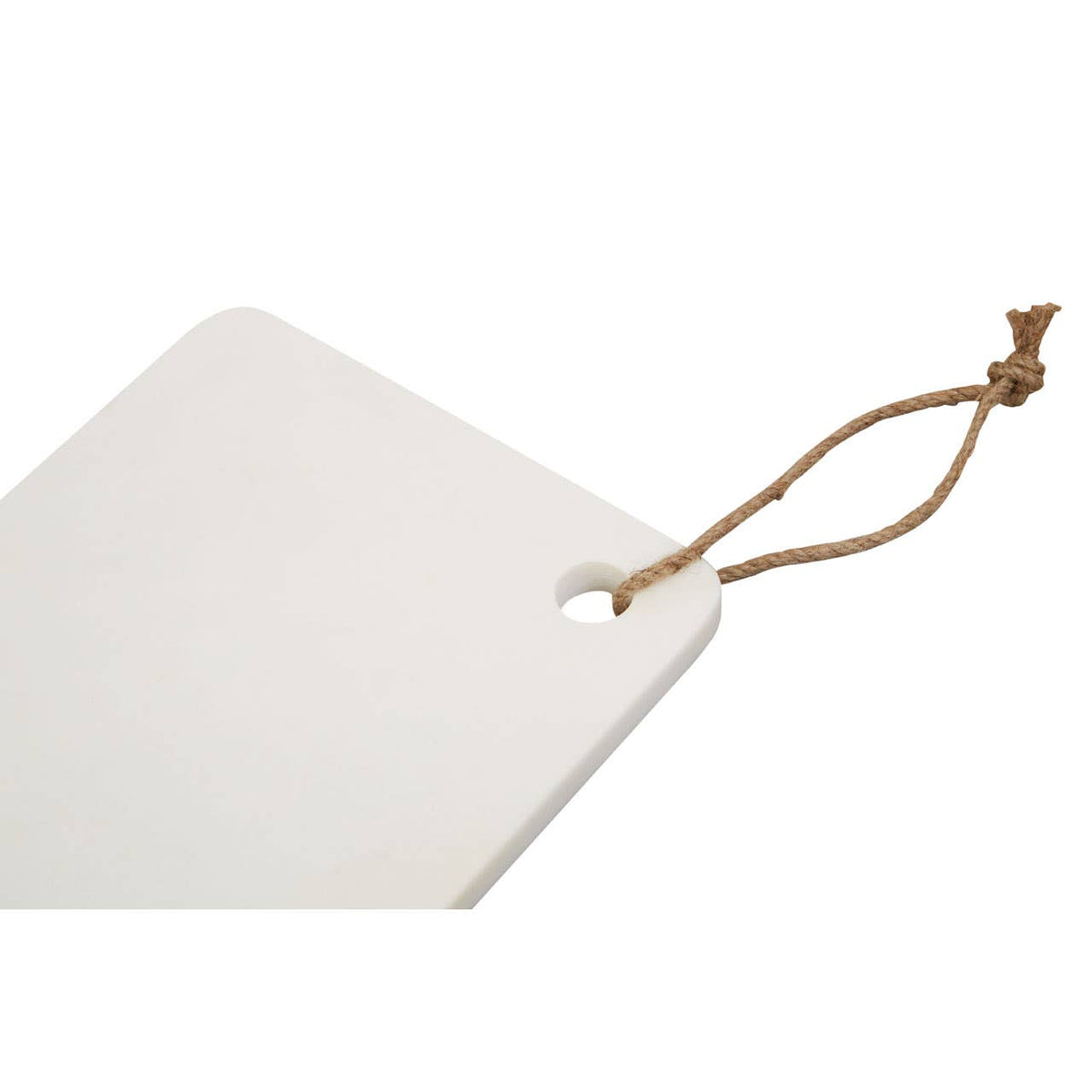 Kindia White Marble Chopping and Serving Board with Hanging Loop