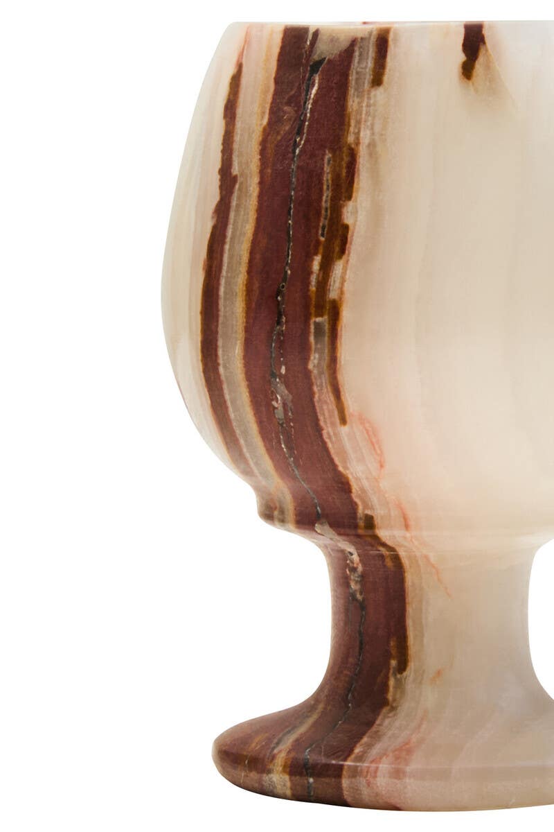 Marmore Set of Six Onyx Shot or Liqueur Glasses