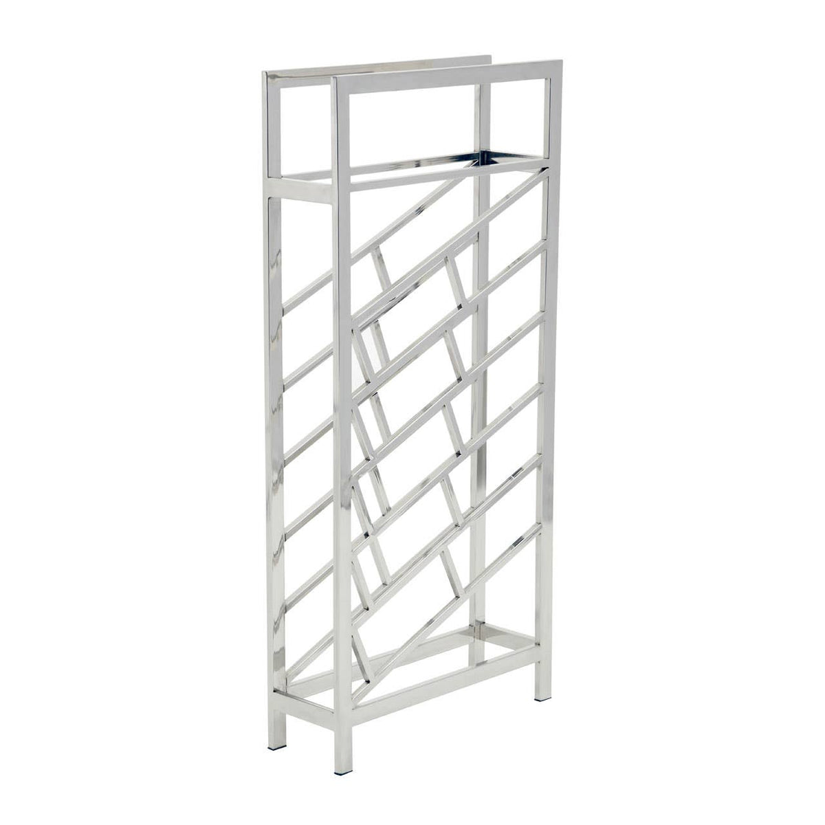 Barolo Silver Floorstanding 24 Bottle Wine Rack