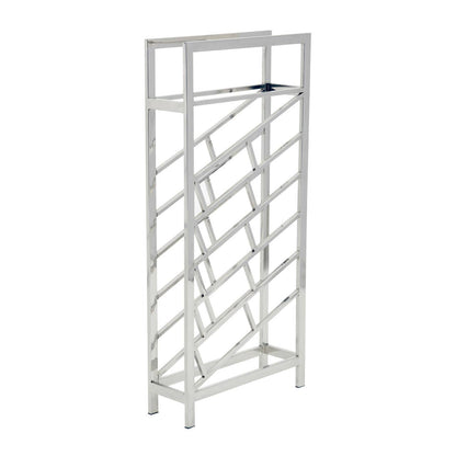 Barolo Silver Floorstanding 24 Bottle Wine Rack