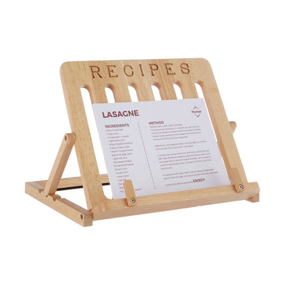 Soka Tropical Hevea Wood Cookbook Stand