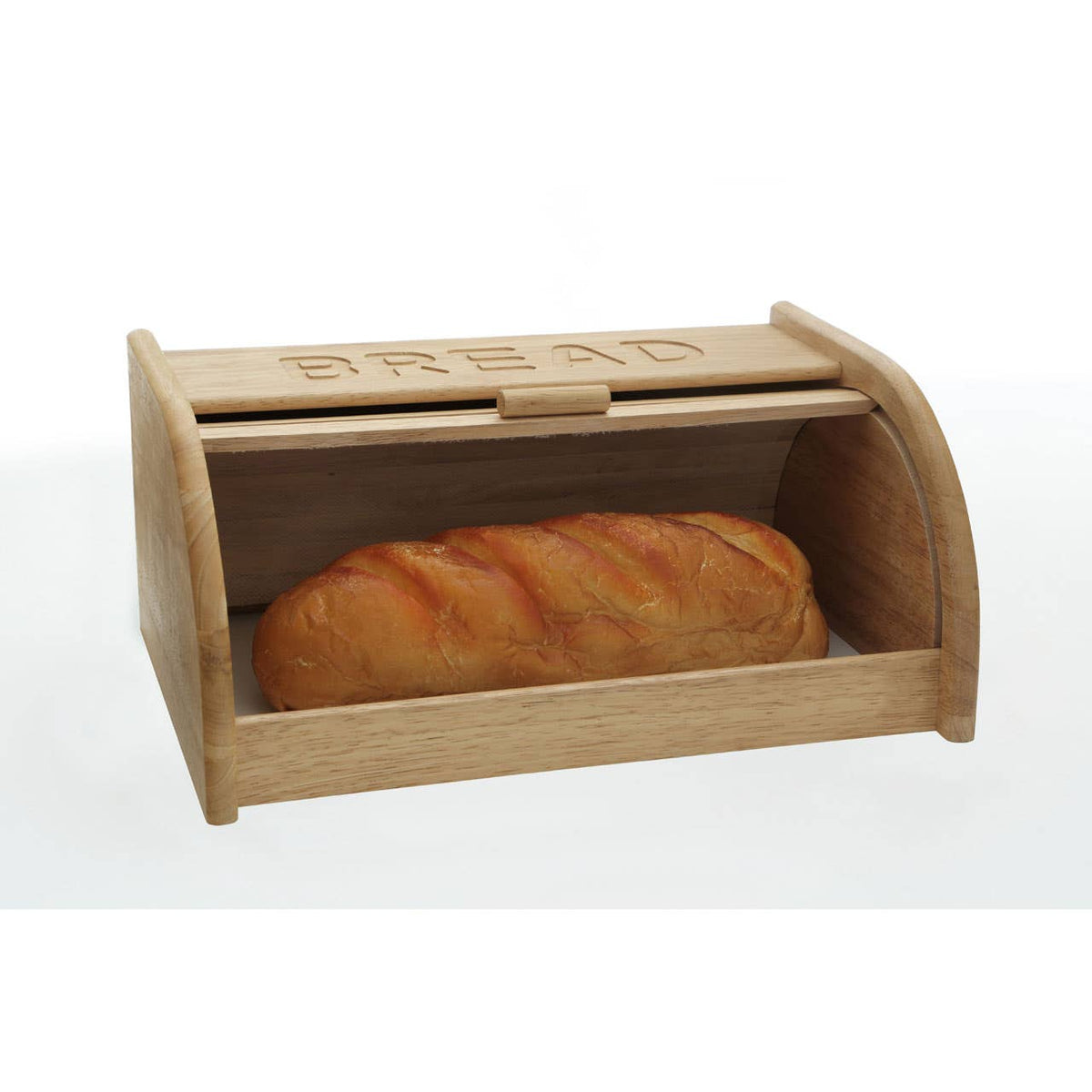 Soka Rubberwood Bread Bin with White Base