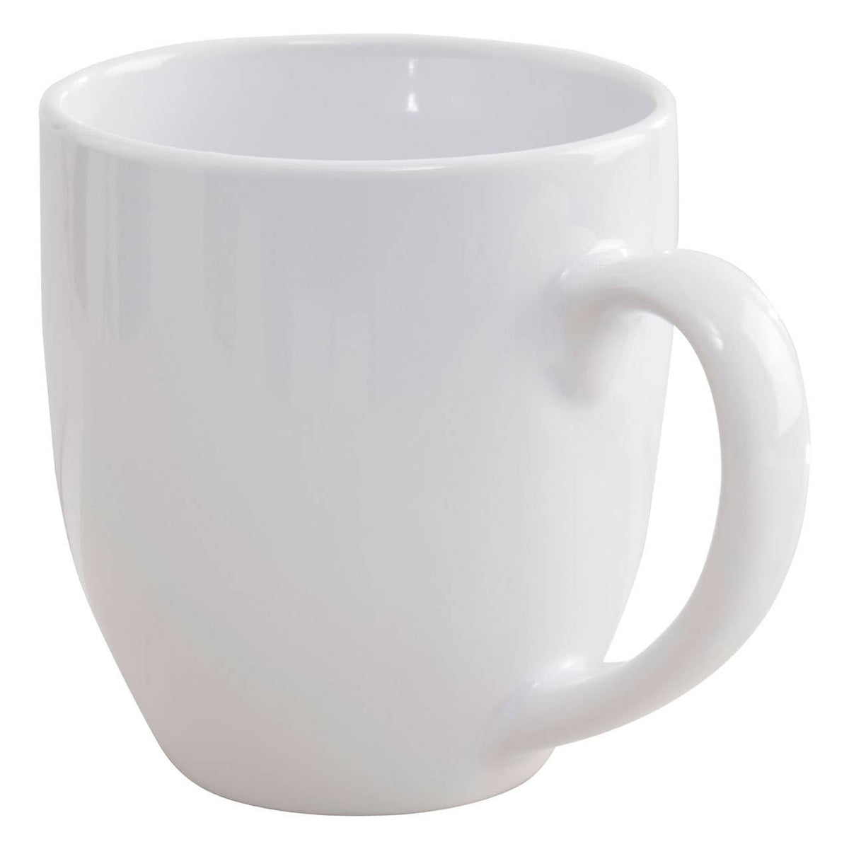 Elmira White Tapered Stoneware Mug