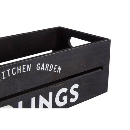 Naresso Black Wood Planter And Herb Crate