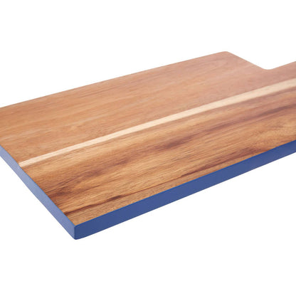 Socorro Rectangular Blue Edge Chopping and Serving Board