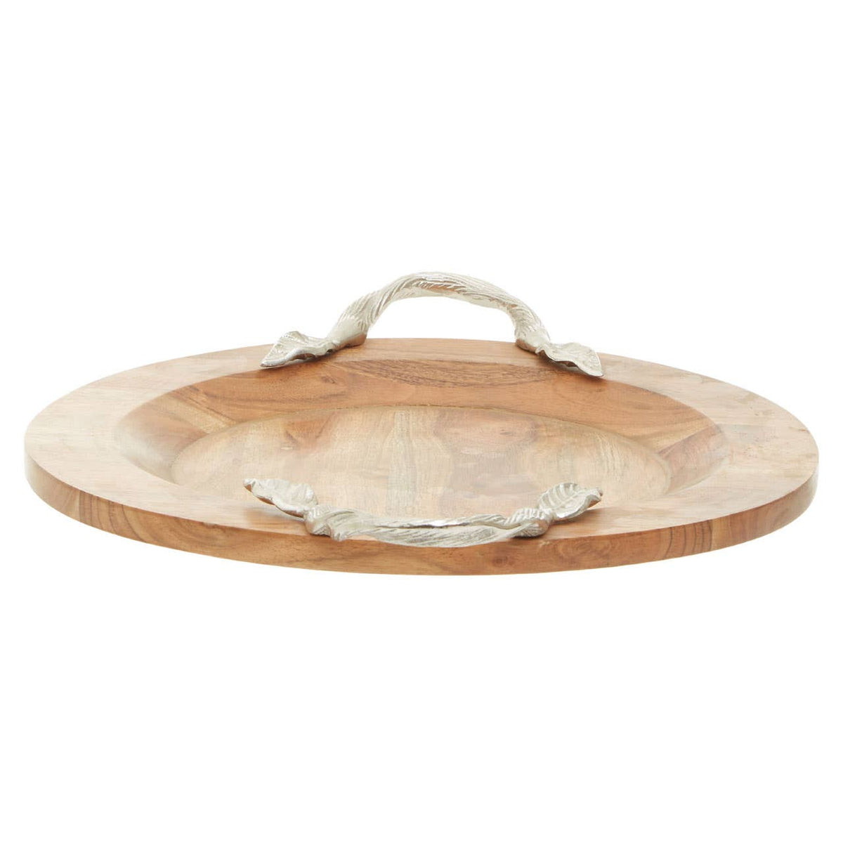 Vine Large Acacaia Wood Round Tray