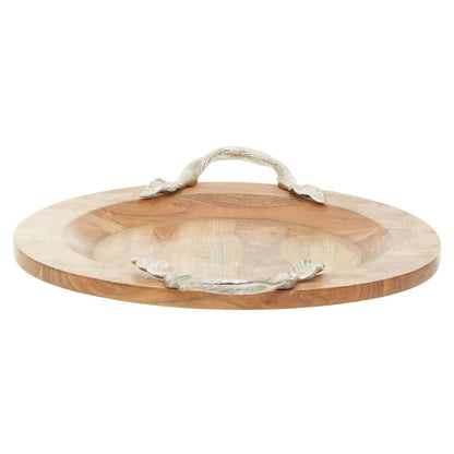 Vine Large Acacaia Wood Round Tray