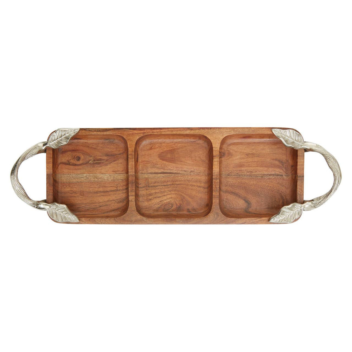 Vine  Acacia Wood 3 Section Serving Dish