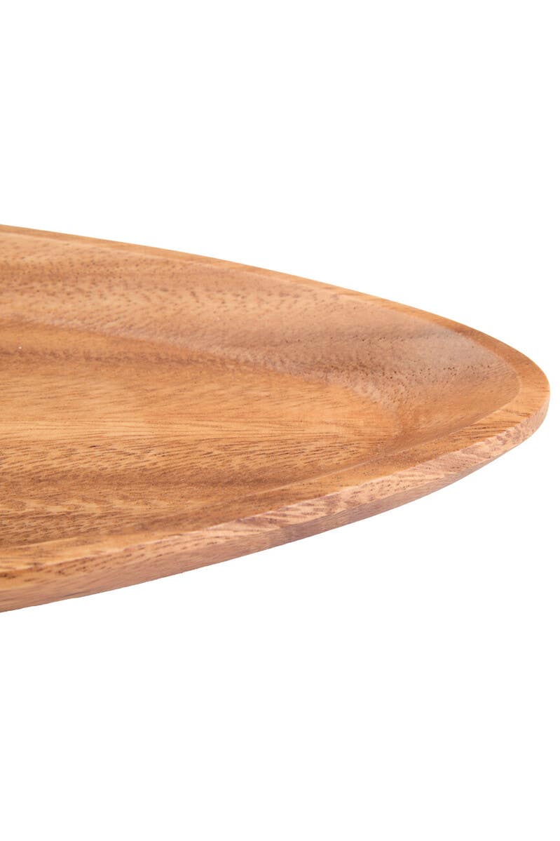 Kora Acacia Small Curved Triangular Serving Dish