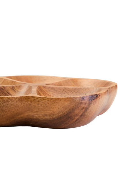 Kora Acacia Five Section Flower Serving Dish