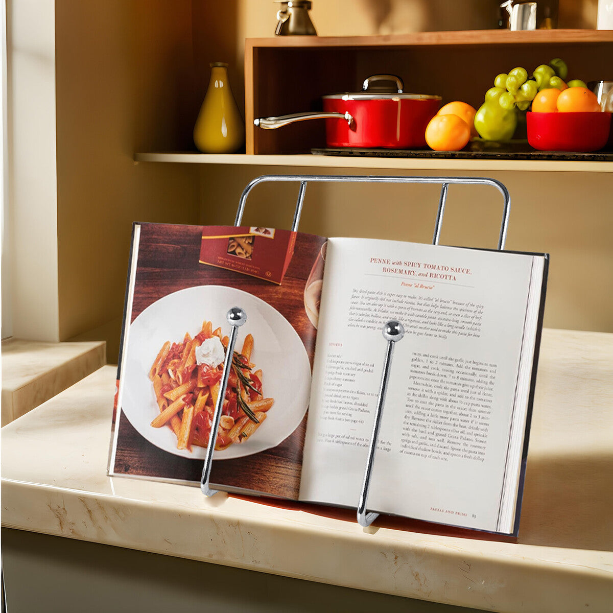 Reyna Chrome Cookbook Stand