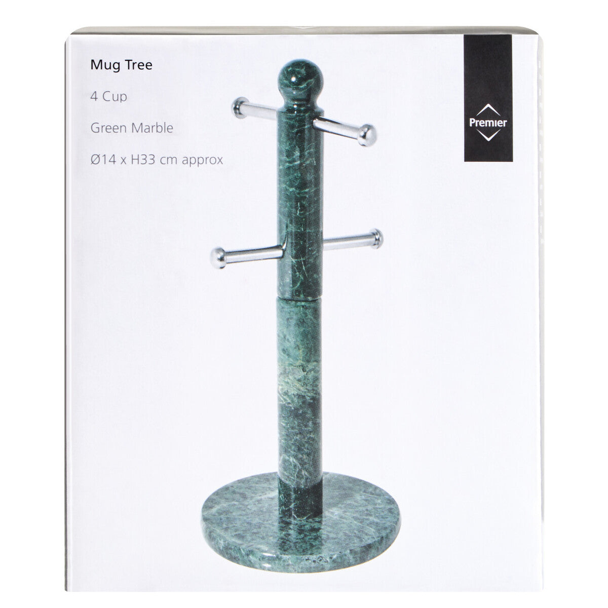 Marmore Green Marble 4 Cup Mug Tree