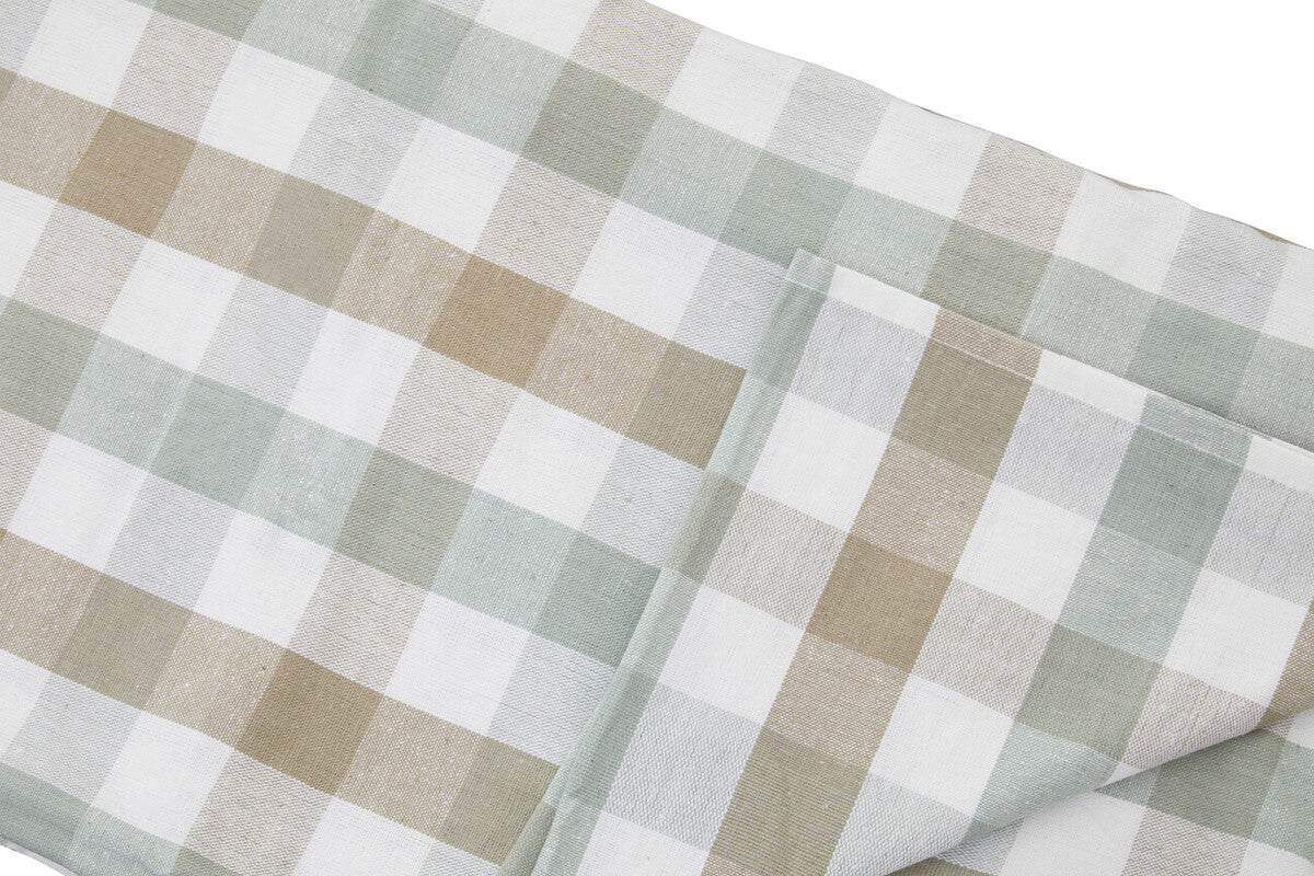 Thread and Loom Check Design Tablecloth