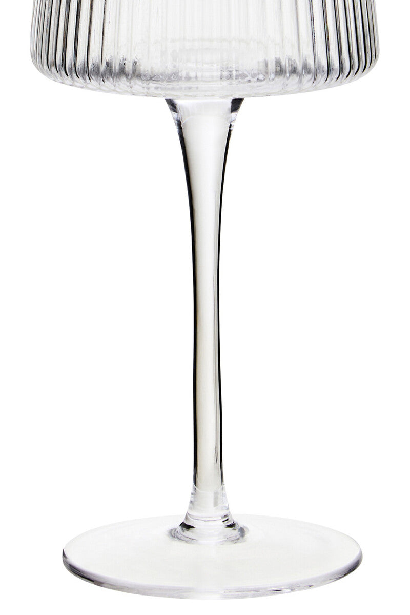 Eldon Set of Four Ribbed Wine Glasses 430ml