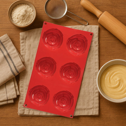 Hallie 6 Rose Red Cake Mould