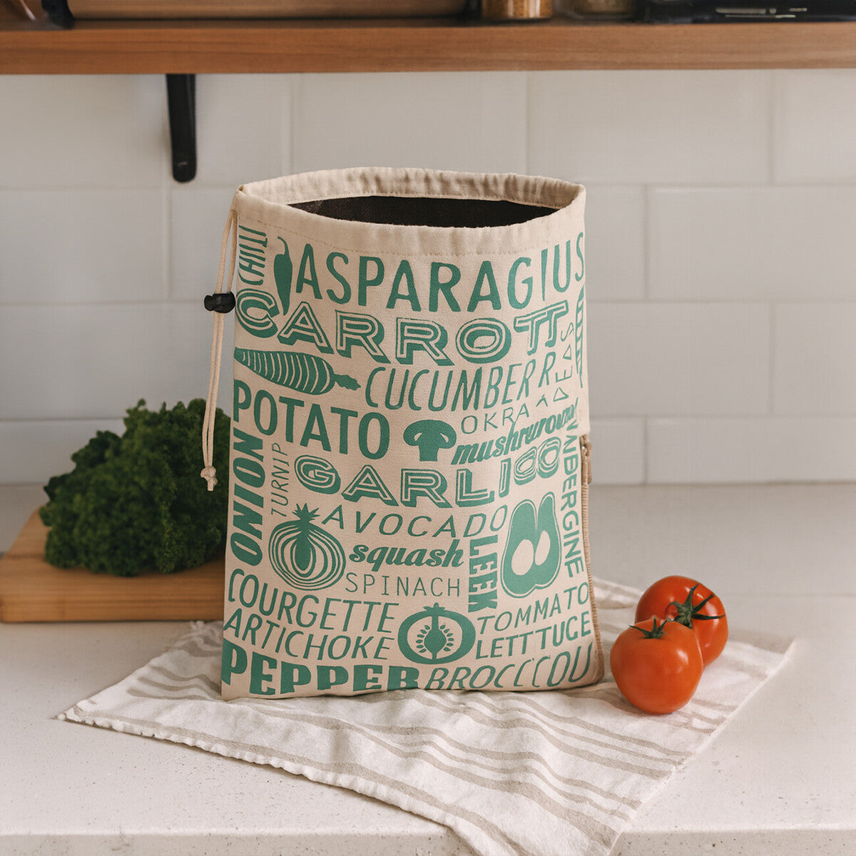 Porter Green and Natural Vegetable Bag