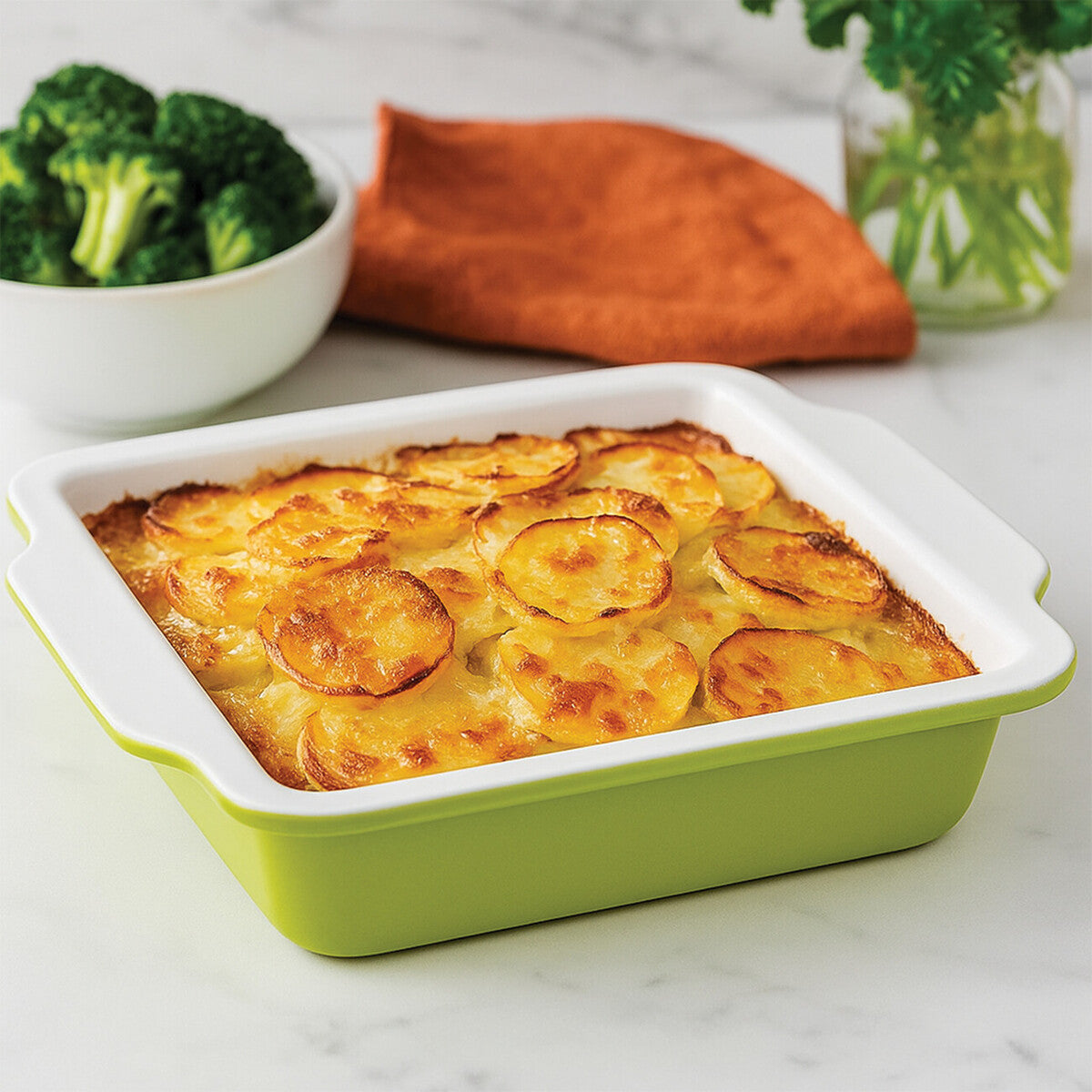 Ecocook Lime Green Square Baking Dish
