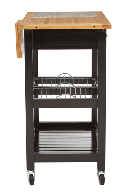 Harlow Glenn Wide Kitchen Trolley with Granite Top