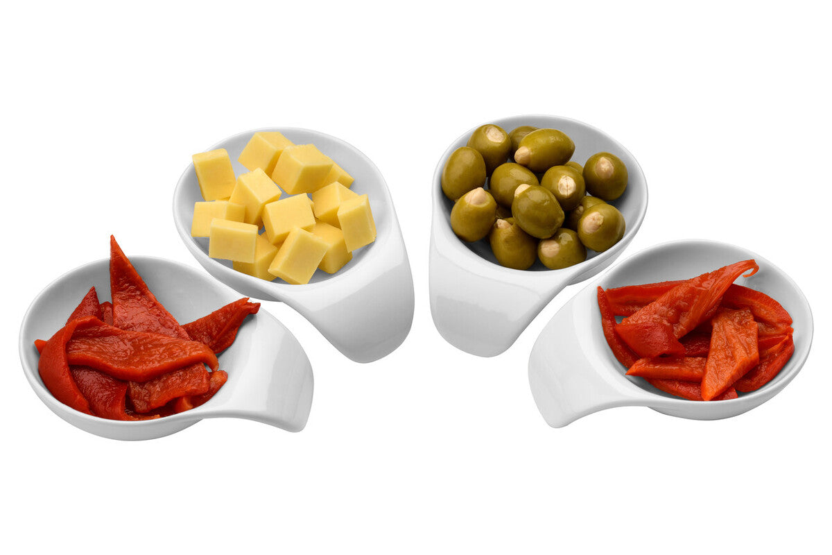 Dela Set Of Four White Tapas Serving Dishes
