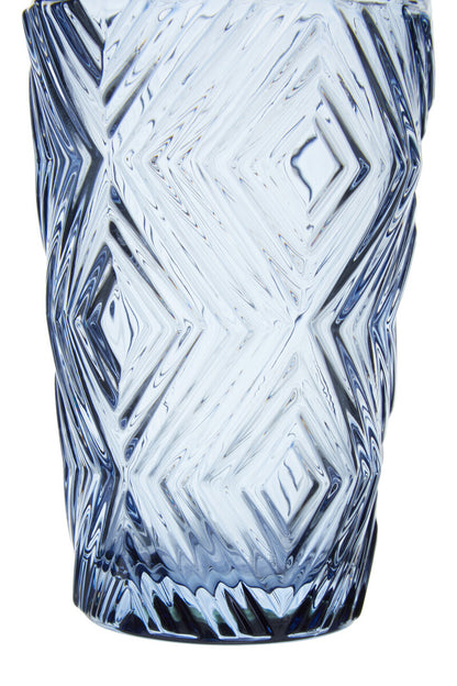 Fleur Set Of Four Blue Highball Glasses