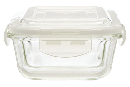 Freska 2 Section Rectangular Glass Container With Lid 640 ml