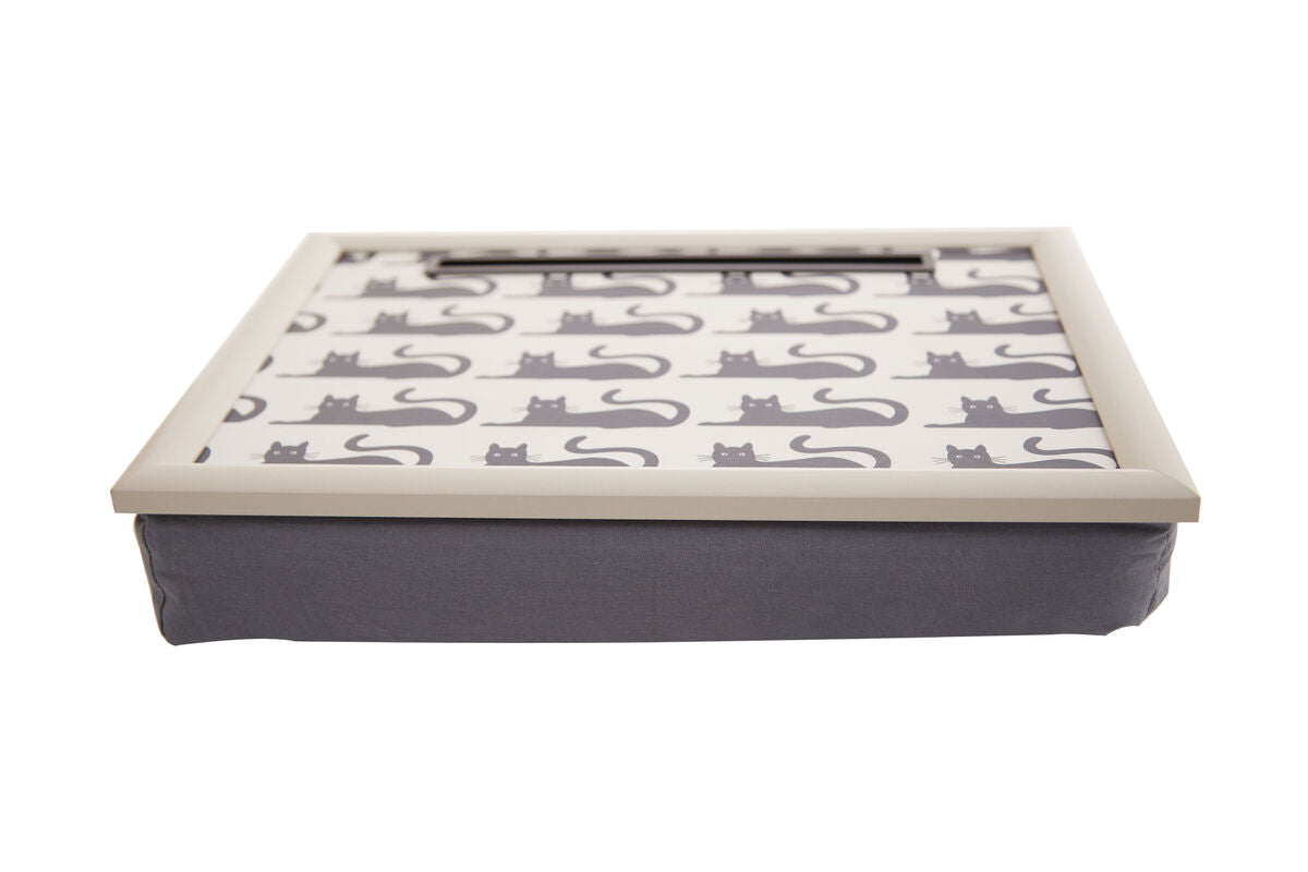 Portada Black Cat Lap Tray with Ipad Holder