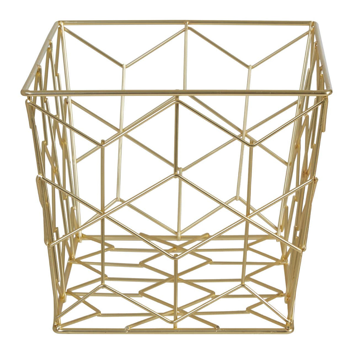 Vertex Contour Matte Gold Storage Basket
