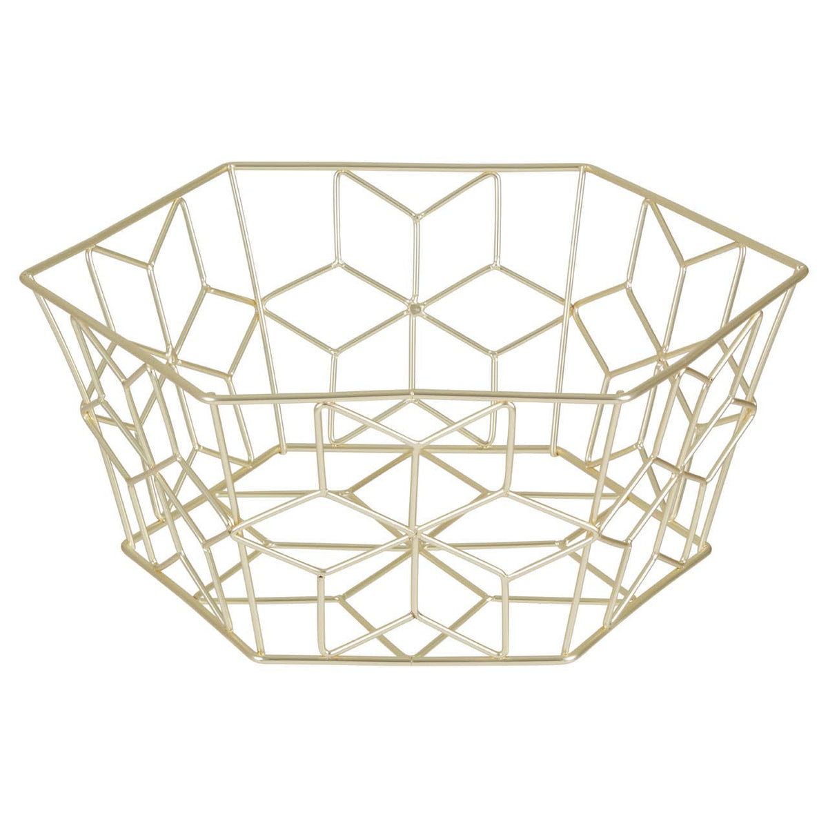 Vertex Contour Matte Gold Fruit Basket