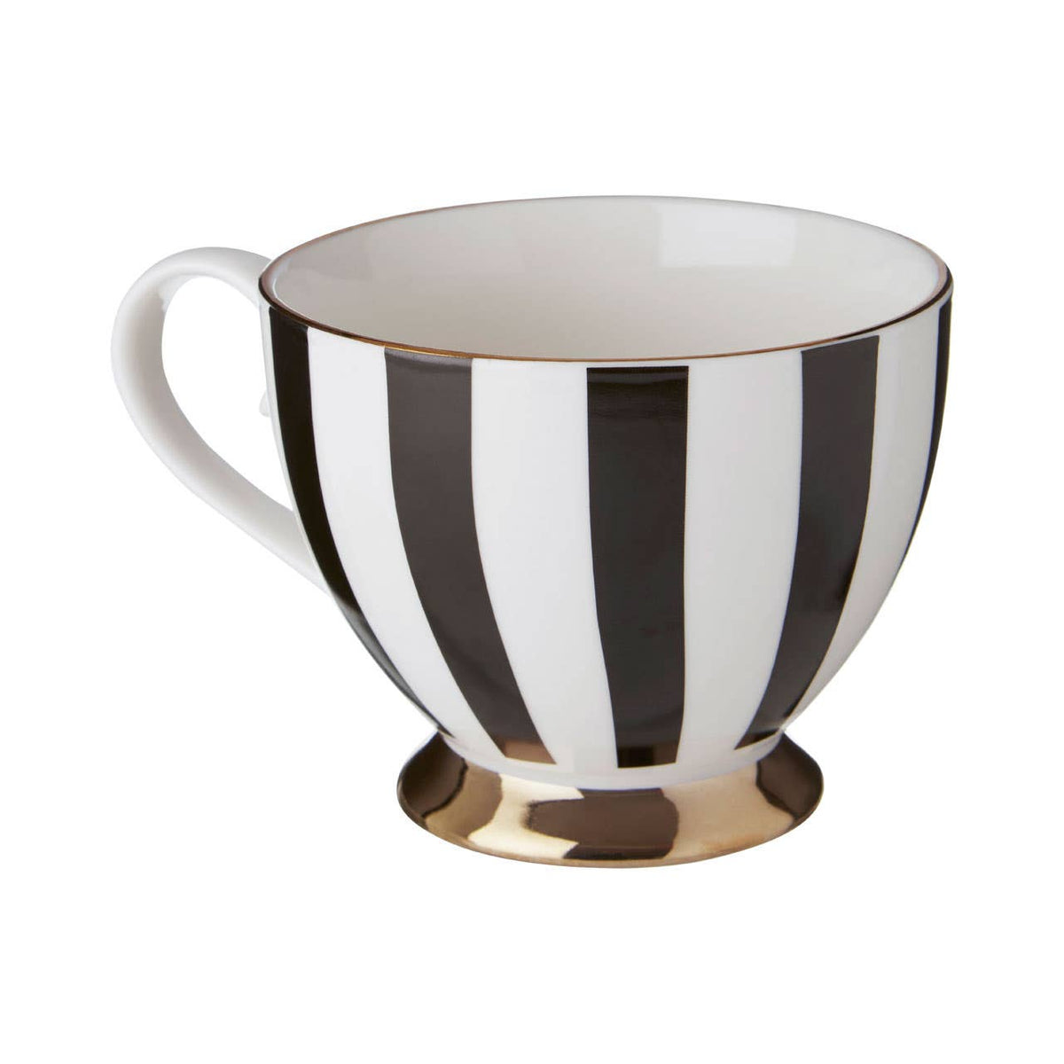 Duchess Black and White Monogram Mug, S