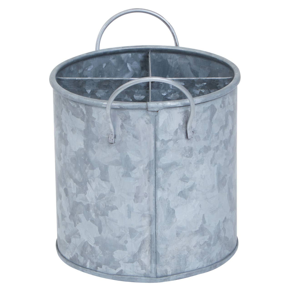 Drummond Four Section Galvanised Steel Cutlery Holder