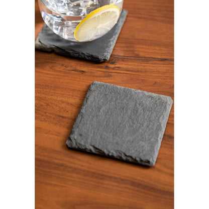 Preto Set Of Four Slate Square Coasters