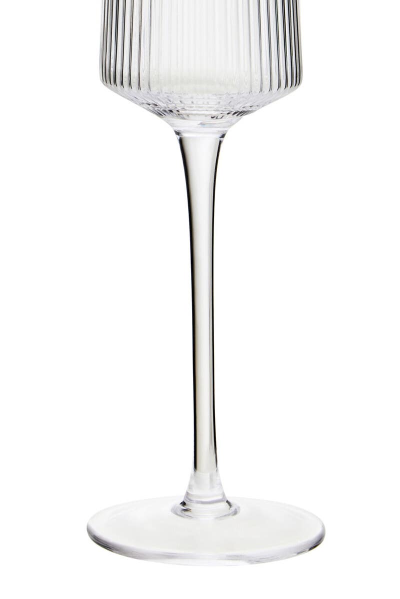 Eldon Set of Four Ribbed Champagne Glasses MOB