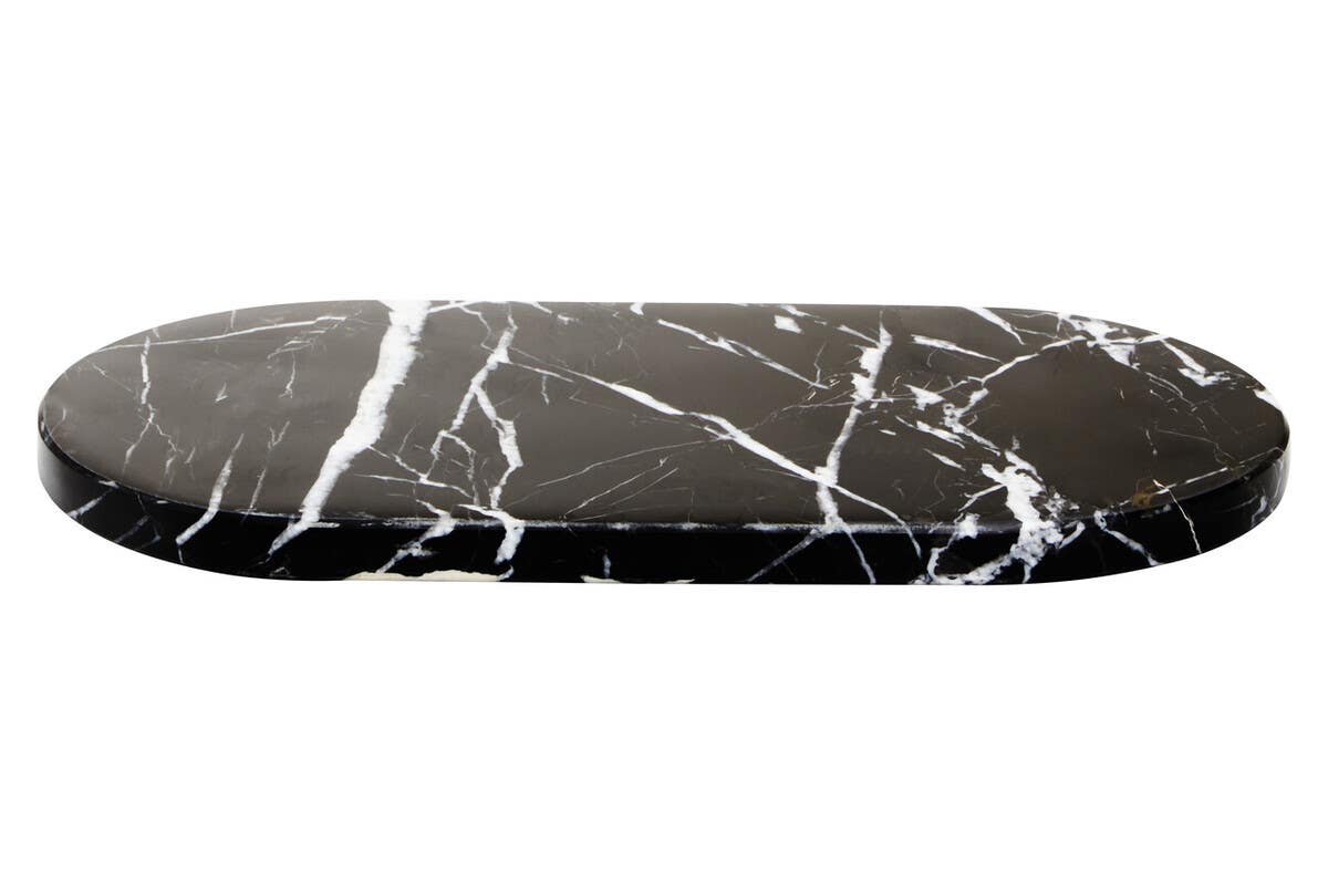 Salmo Oval Black Marble Chopping and Serving Board