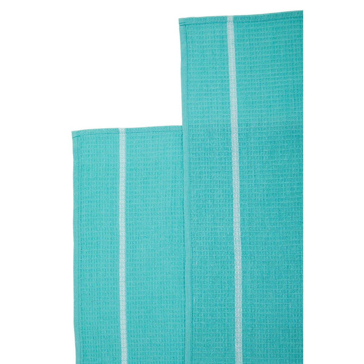 Doro Set Of 3 Green And White Waffle Tea Towels