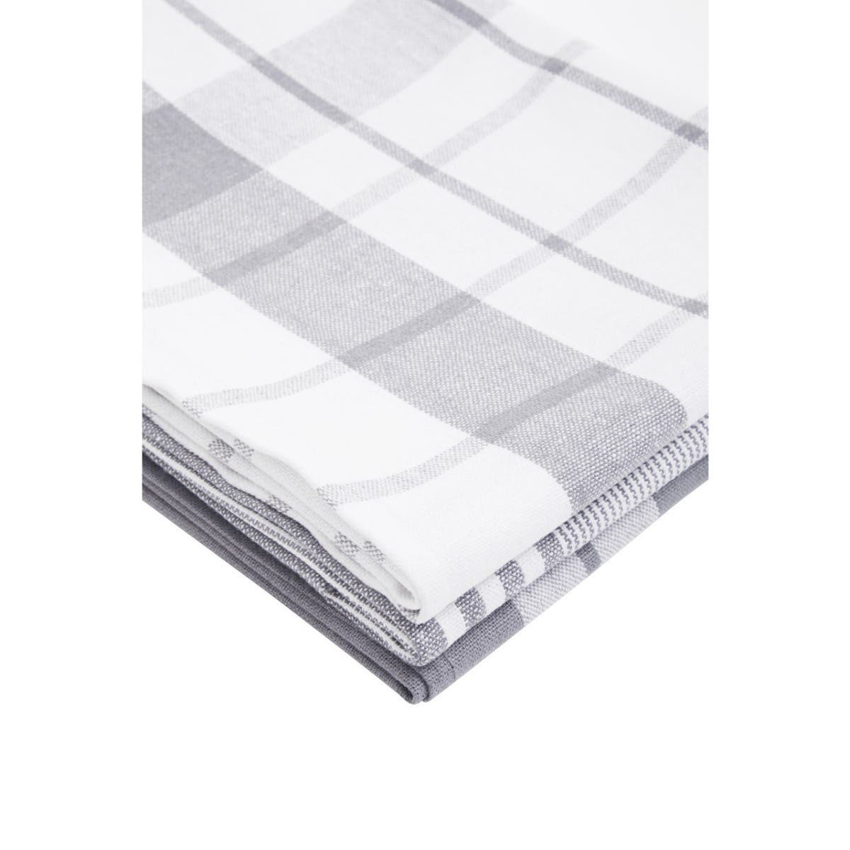 Doro Set Of Three Grey And White Tea Towels