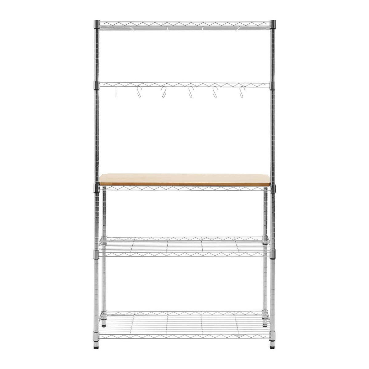 Frankfurt  4 Tier Shelf Unit with Hanging Rail
