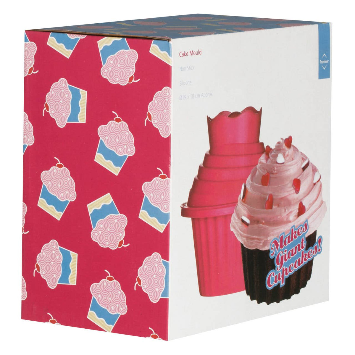 Hallie Giant Cupcake Silicone Mould Set - Hot Pink