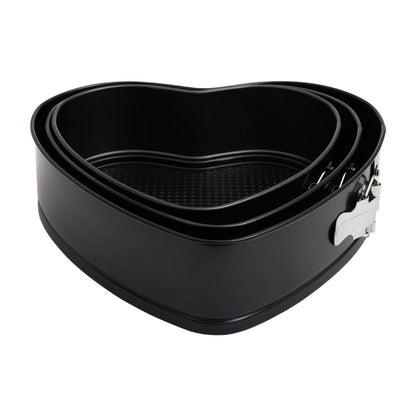 From Scratch Set Of Three Heart Shaped Springform Cake Tins