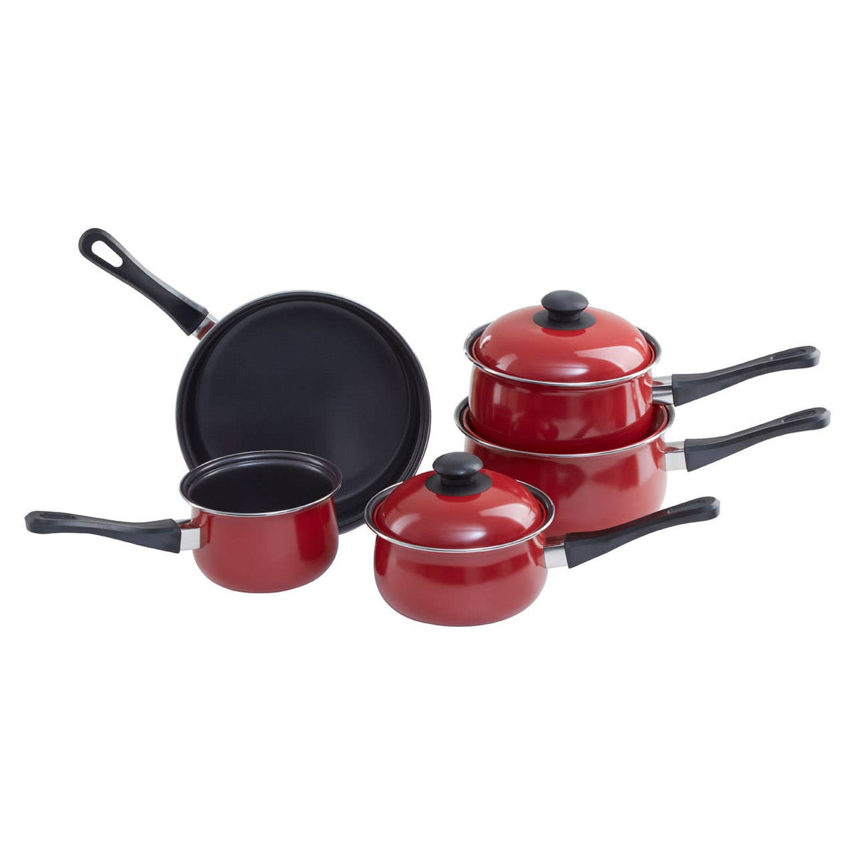 Viggo Red Non Stick 5 Piece Cookware Set