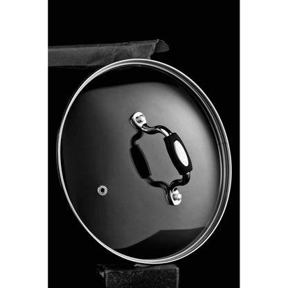 Tenzo 22 cm Stainless Steel Chip Pan with Glass Lid and Wire Basket