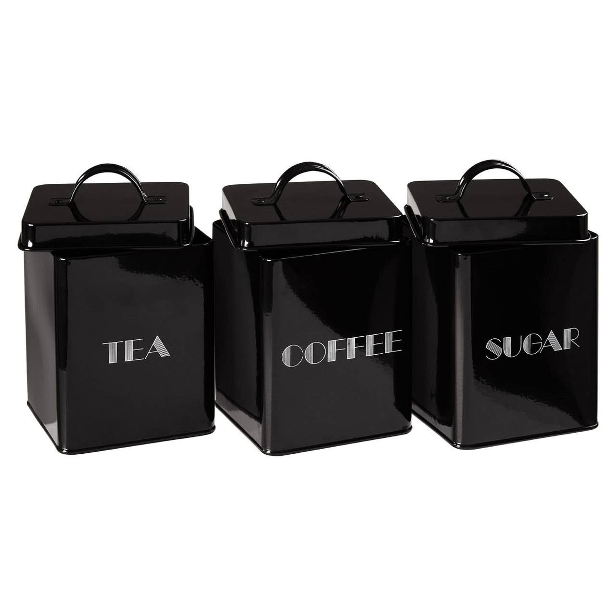 Easton 5 Piece Kitchen Storage Set - Black, W29 x H33cm