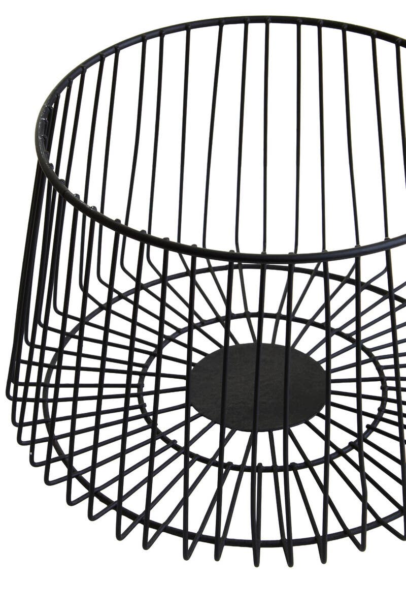 Vertex Deco Matt Black Small Fruit Basket
